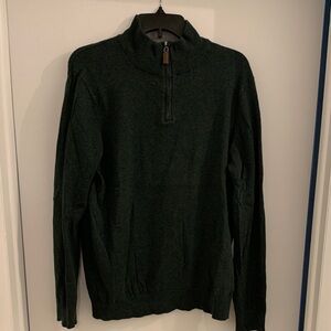 Men's Forest Green Zip-Up Sweater